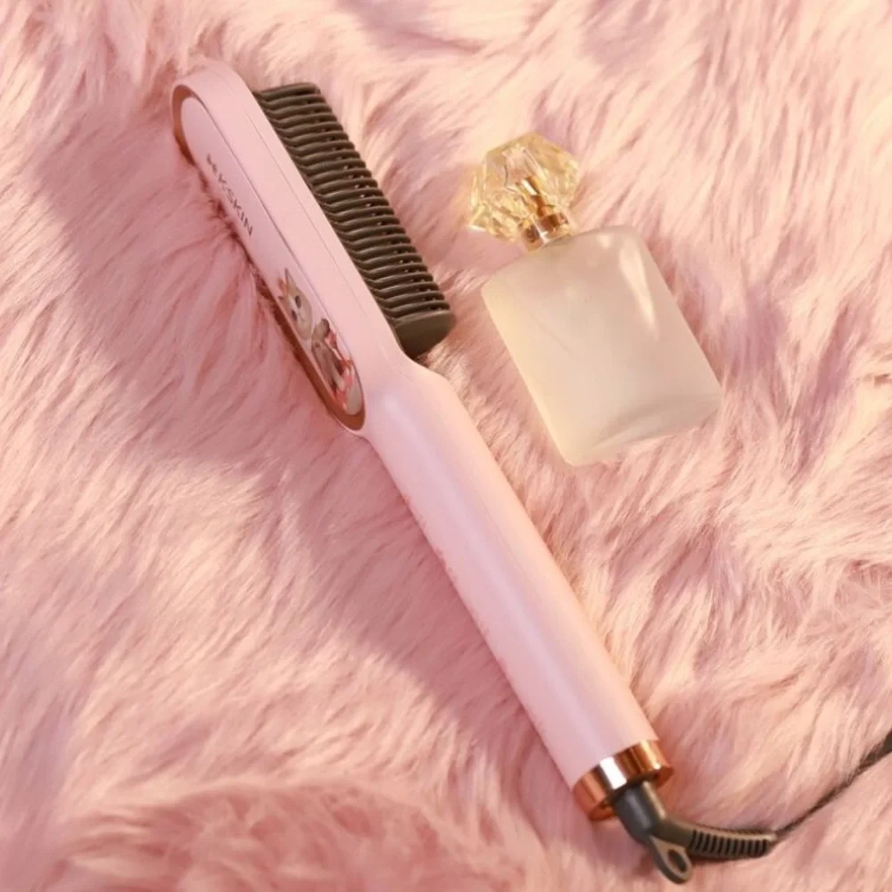 K·SKIN Pink Cat Pattern Hair Straightener